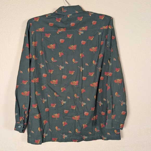 VTG 90s Pendleton Knockabouts Button Down Shirt Leaves Acorn Women's sz 10 - Picture 4 of 7